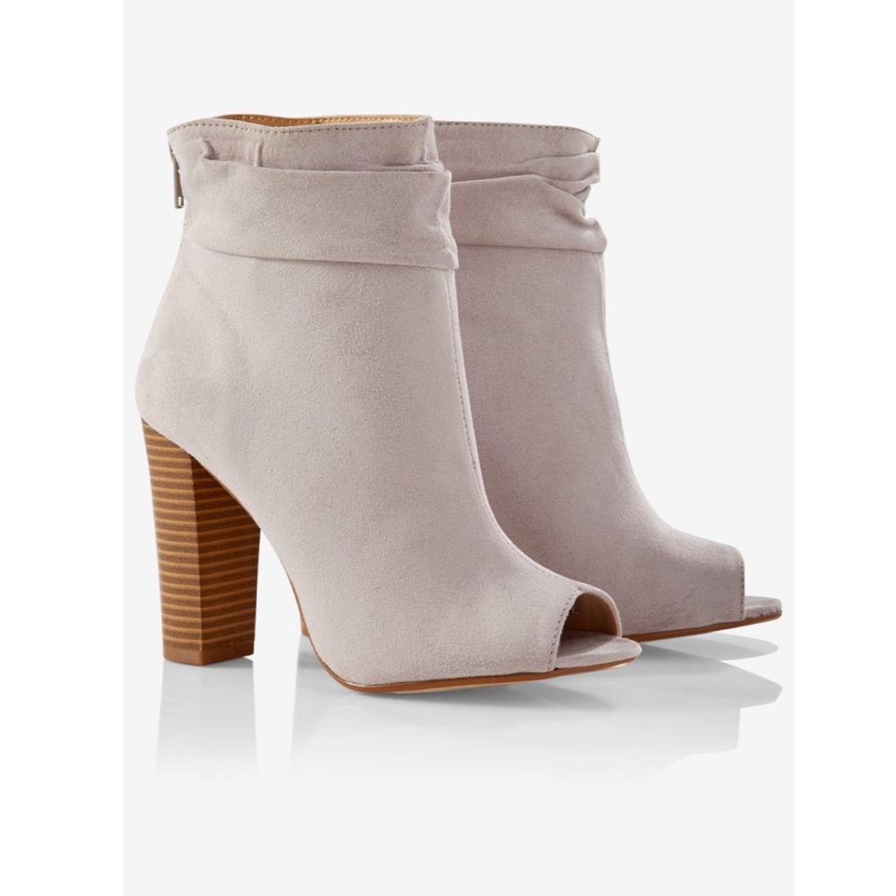 Express Slouchy Open Toe Bootie